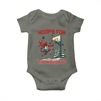 Funny Christmas Basketball Jersey Devil Baby Onesie Hoops For The Holidays - Wonder Print Shop