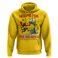 Funny Christmas Basketball Jersey Devil Hoodie Hoops For The Holidays - Wonder Print Shop