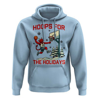 Funny Christmas Basketball Jersey Devil Hoodie Hoops For The Holidays - Wonder Print Shop