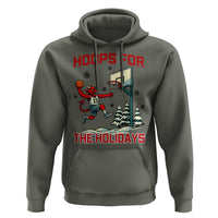 Funny Christmas Basketball Jersey Devil Hoodie Hoops For The Holidays - Wonder Print Shop