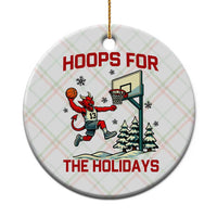 Funny Xmas Basketball Jersey Devil Ceramic Ornament Hoops For The Holidays - Wonder Print Shop