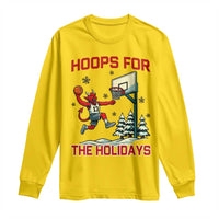 Funny Christmas Basketball Jersey Devil Long Sleeve Shirt Hoops For The Holidays - Wonder Print Shop