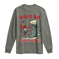 Funny Christmas Basketball Jersey Devil Long Sleeve Shirt Hoops For The Holidays - Wonder Print Shop