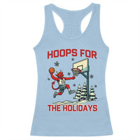 Funny Christmas Basketball Jersey Devil Racerback Tank Top Hoops For The Holidays - Wonder Print Shop