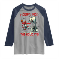 Funny Christmas Basketball Jersey Devil Raglan Shirt Hoops For The Holidays - Wonder Print Shop