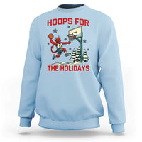 Funny Christmas Basketball Jersey Devil Sweatshirt Hoops For The Holidays - Wonder Print Shop