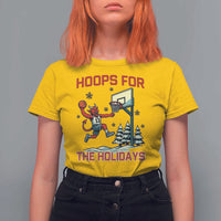 Funny Christmas Basketball Jersey Devil T Shirt For Women Hoops For The Holidays - Wonder Print Shop