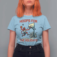 Funny Christmas Basketball Jersey Devil T Shirt For Women Hoops For The Holidays - Wonder Print Shop