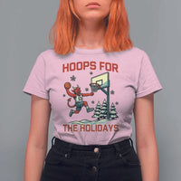 Funny Christmas Basketball Jersey Devil T Shirt For Women Hoops For The Holidays - Wonder Print Shop