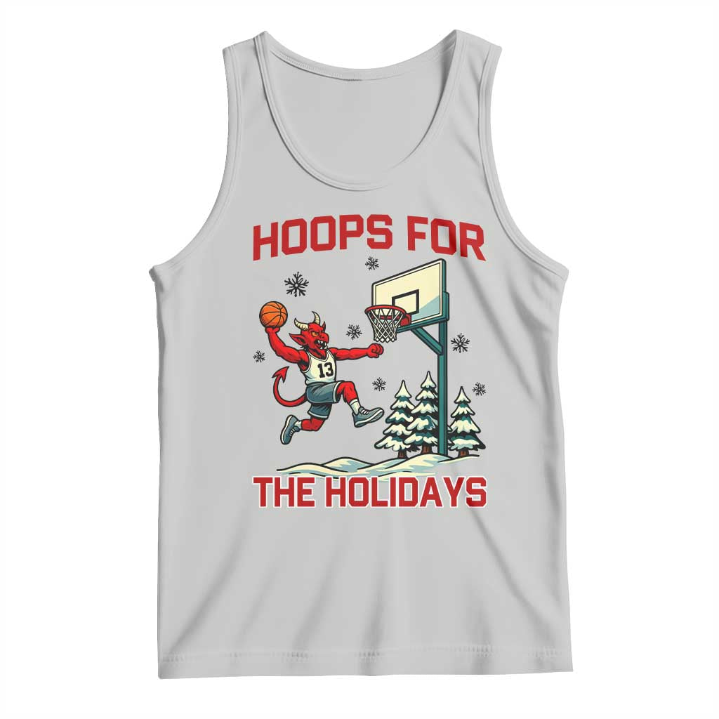 Funny Christmas Basketball Jersey Devil Tank Top Hoops For The Holidays - Wonder Print Shop