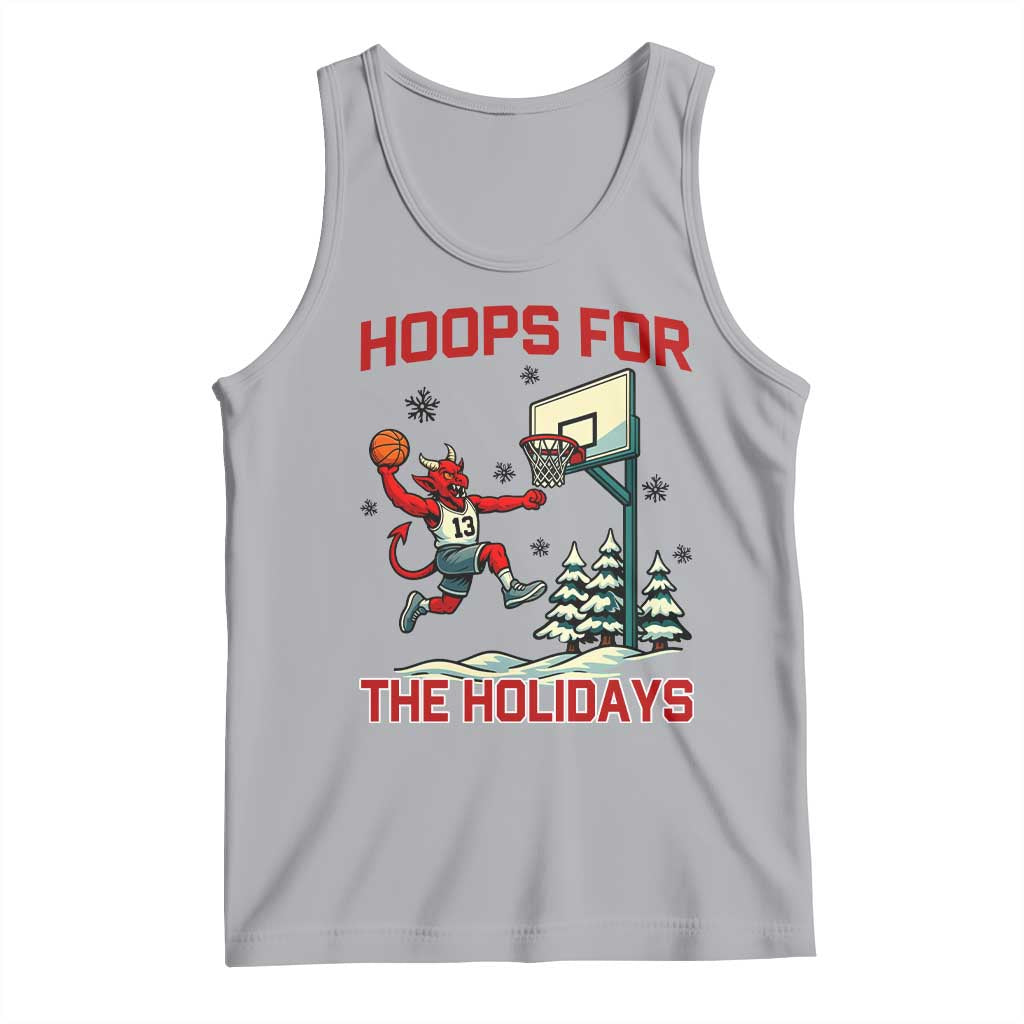 Funny Christmas Basketball Jersey Devil Tank Top Hoops For The Holidays - Wonder Print Shop