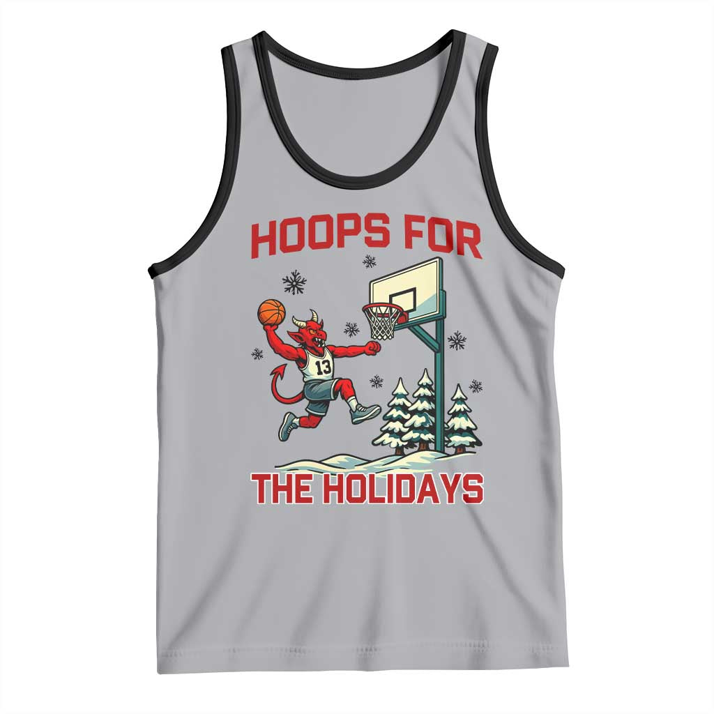 Funny Christmas Basketball Jersey Devil Tank Top Hoops For The Holidays - Wonder Print Shop