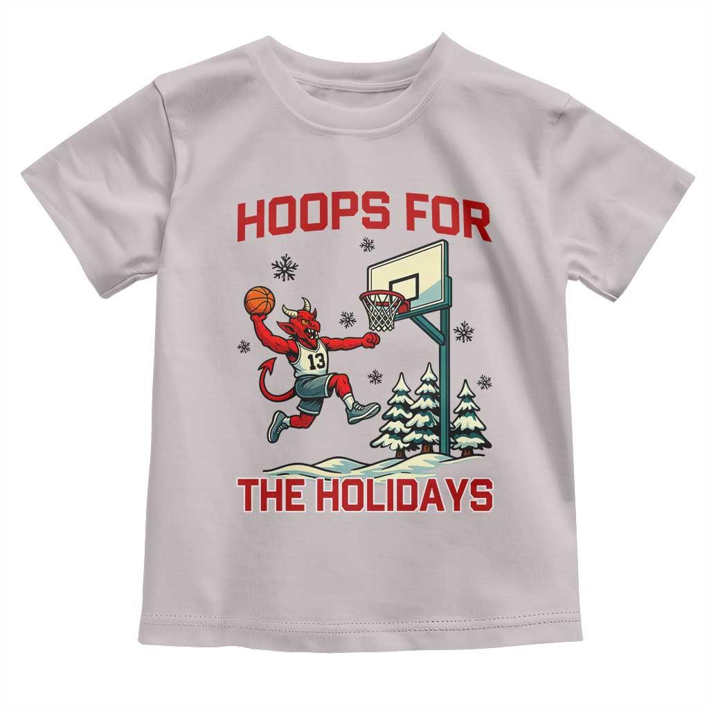 Funny Christmas Basketball Jersey Devil Toddler T Shirt Hoops For The Holidays - Wonder Print Shop
