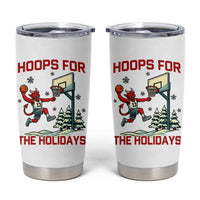 Funny Christmas Basketball Jersey Devil Tumbler Cup Hoops For The Holidays