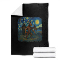 Jersey Devil Starry Night Throw Blanket Van Gogh Cryptid Gift - Wonder Print Shop