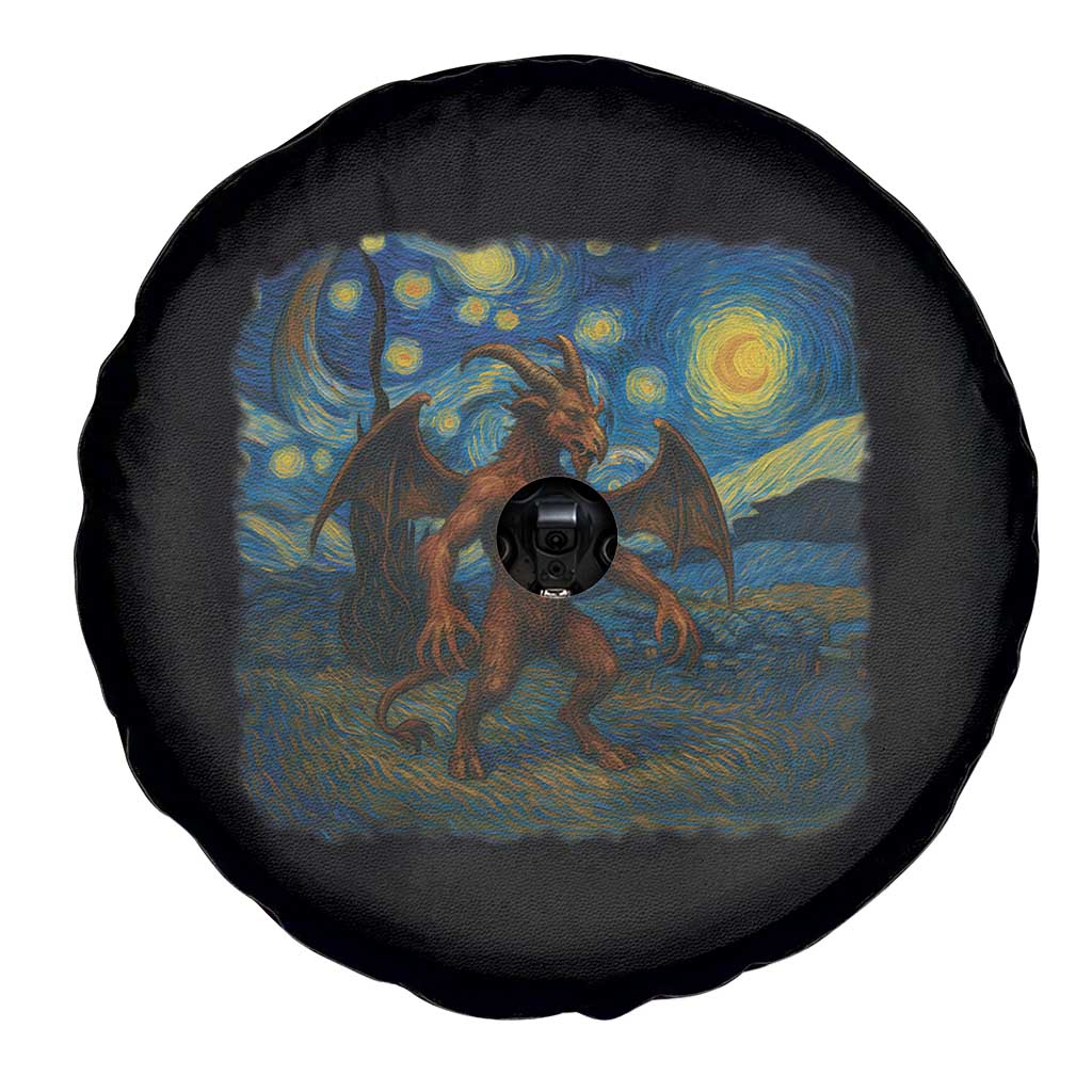 Jersey Devil Starry Night Spare Tire Cover Van Gogh Cryptid Gift - Wonder Print Shop