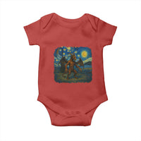 Jersey Devil Starry Night Baby Onesie Van Gogh Cryptid Gift - Wonder Print Shop