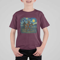 Jersey Devil Starry Night T Shirt For Kid Van Gogh Cryptid Gift - Wonder Print Shop