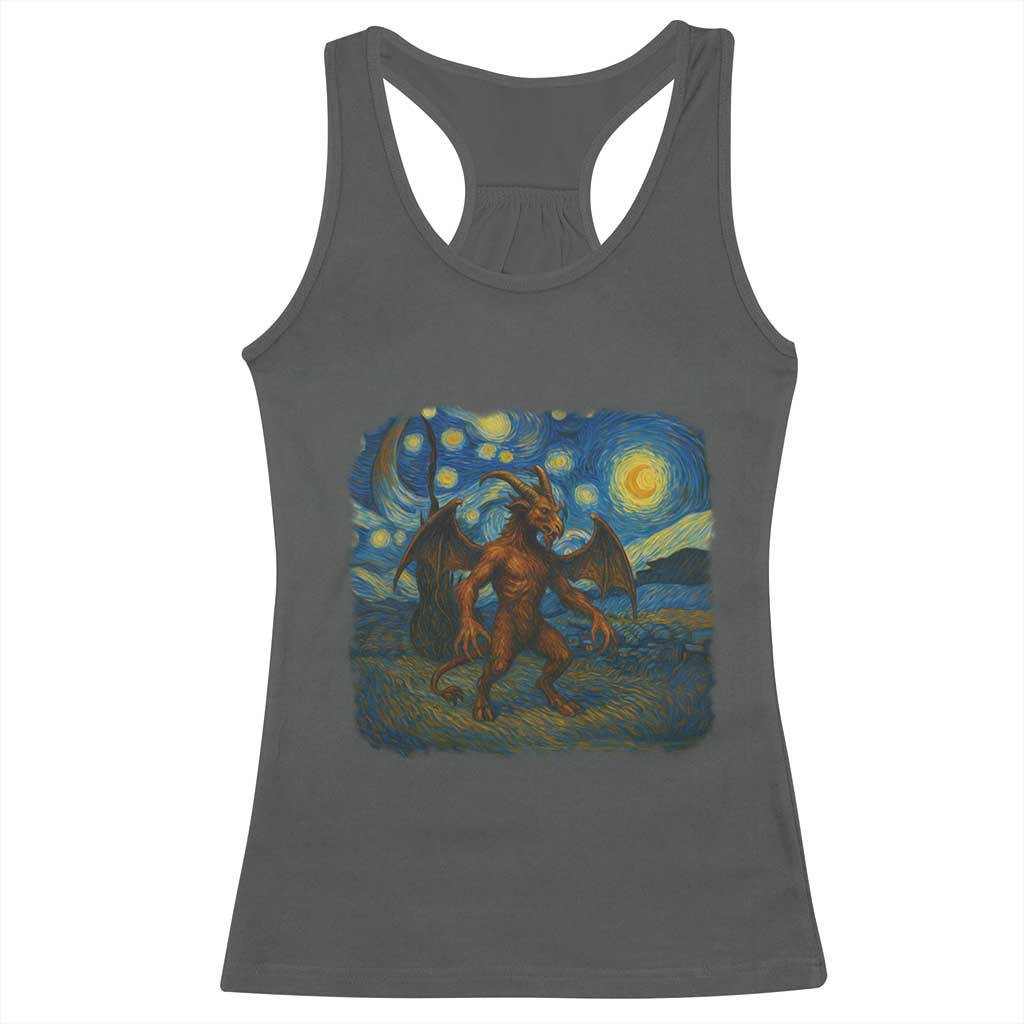 Jersey Devil Starry Night Racerback Tank Top Van Gogh Cryptid Gift - Wonder Print Shop
