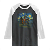 Jersey Devil Starry Night Raglan Shirt Van Gogh Cryptid Gift - Wonder Print Shop