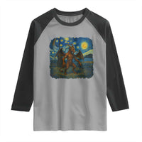 Jersey Devil Starry Night Raglan Shirt Van Gogh Cryptid Gift - Wonder Print Shop