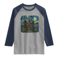 Jersey Devil Starry Night Raglan Shirt Van Gogh Cryptid Gift - Wonder Print Shop