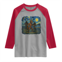 Jersey Devil Starry Night Raglan Shirt Van Gogh Cryptid Gift - Wonder Print Shop