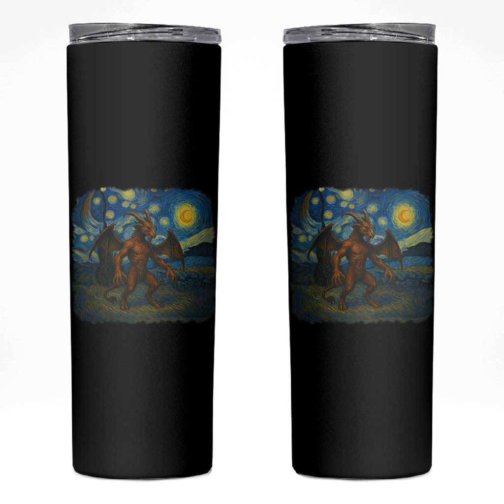 Jersey Devil Starry Night Skinny Tumbler Van Gogh Cryptid Gift