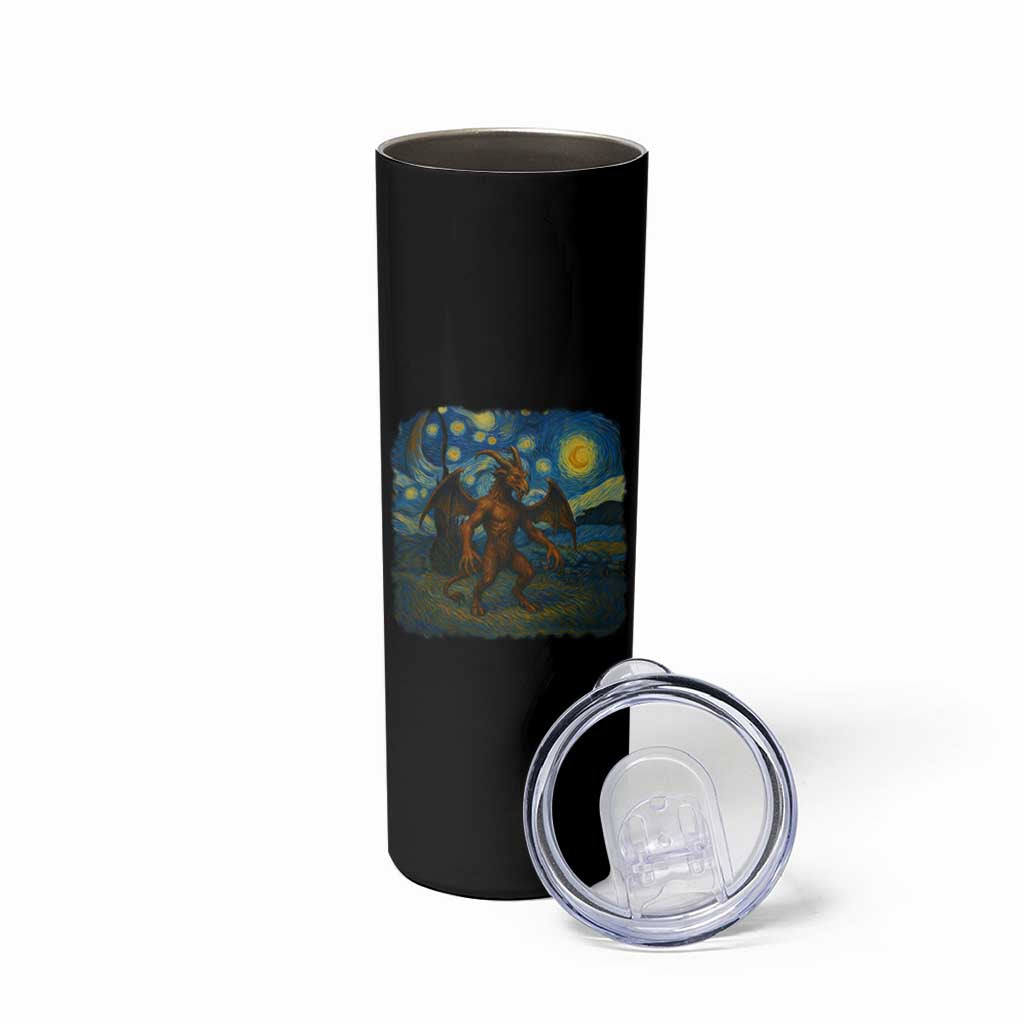 Jersey Devil Starry Night Skinny Tumbler Van Gogh Cryptid Gift