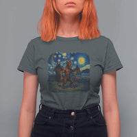 Jersey Devil Starry Night T Shirt For Women Van Gogh Cryptid Gift - Wonder Print Shop