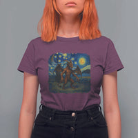 Jersey Devil Starry Night T Shirt For Women Van Gogh Cryptid Gift - Wonder Print Shop