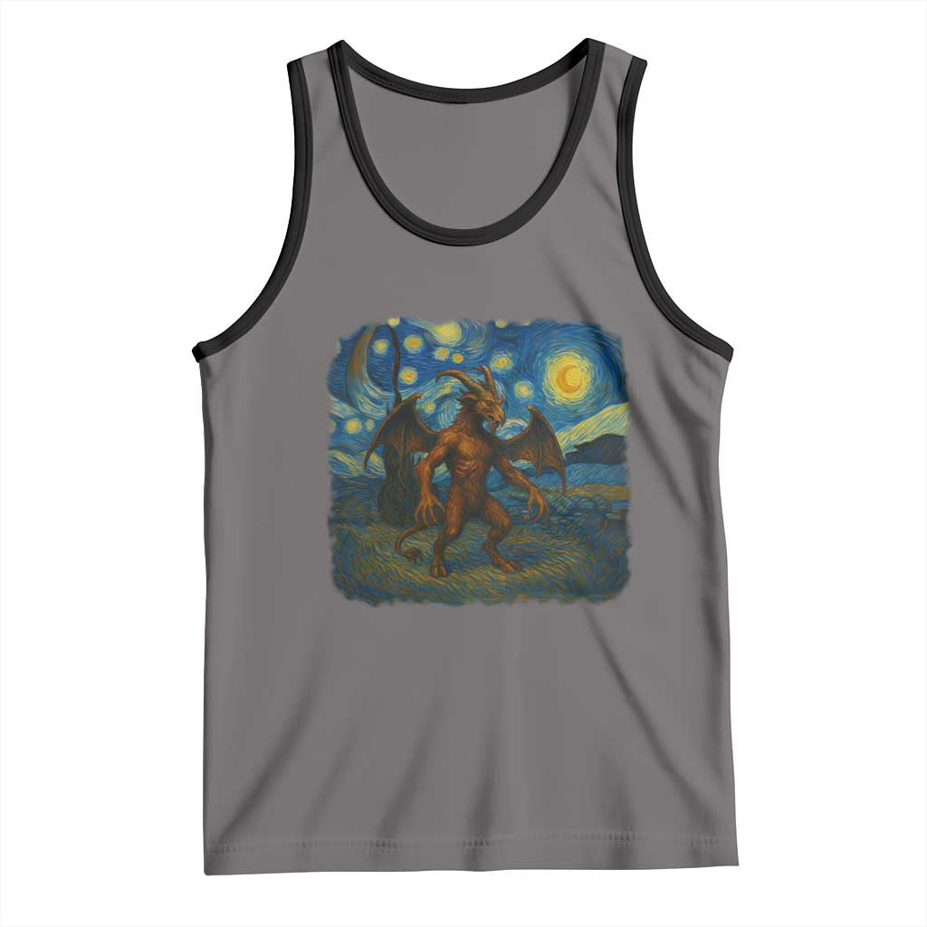 Jersey Devil Starry Night Tank Top Van Gogh Cryptid Gift - Wonder Print Shop