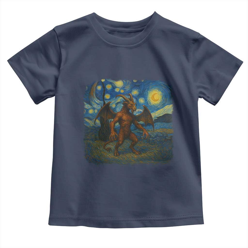 Jersey Devil Starry Night Toddler T Shirt Van Gogh Cryptid Gift - Wonder Print Shop