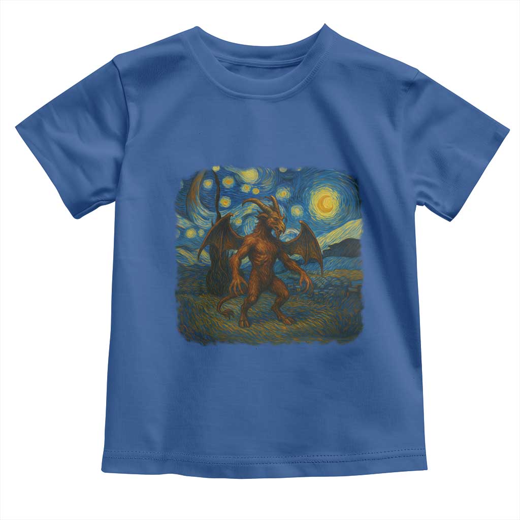 Jersey Devil Starry Night Toddler T Shirt Van Gogh Cryptid Gift - Wonder Print Shop