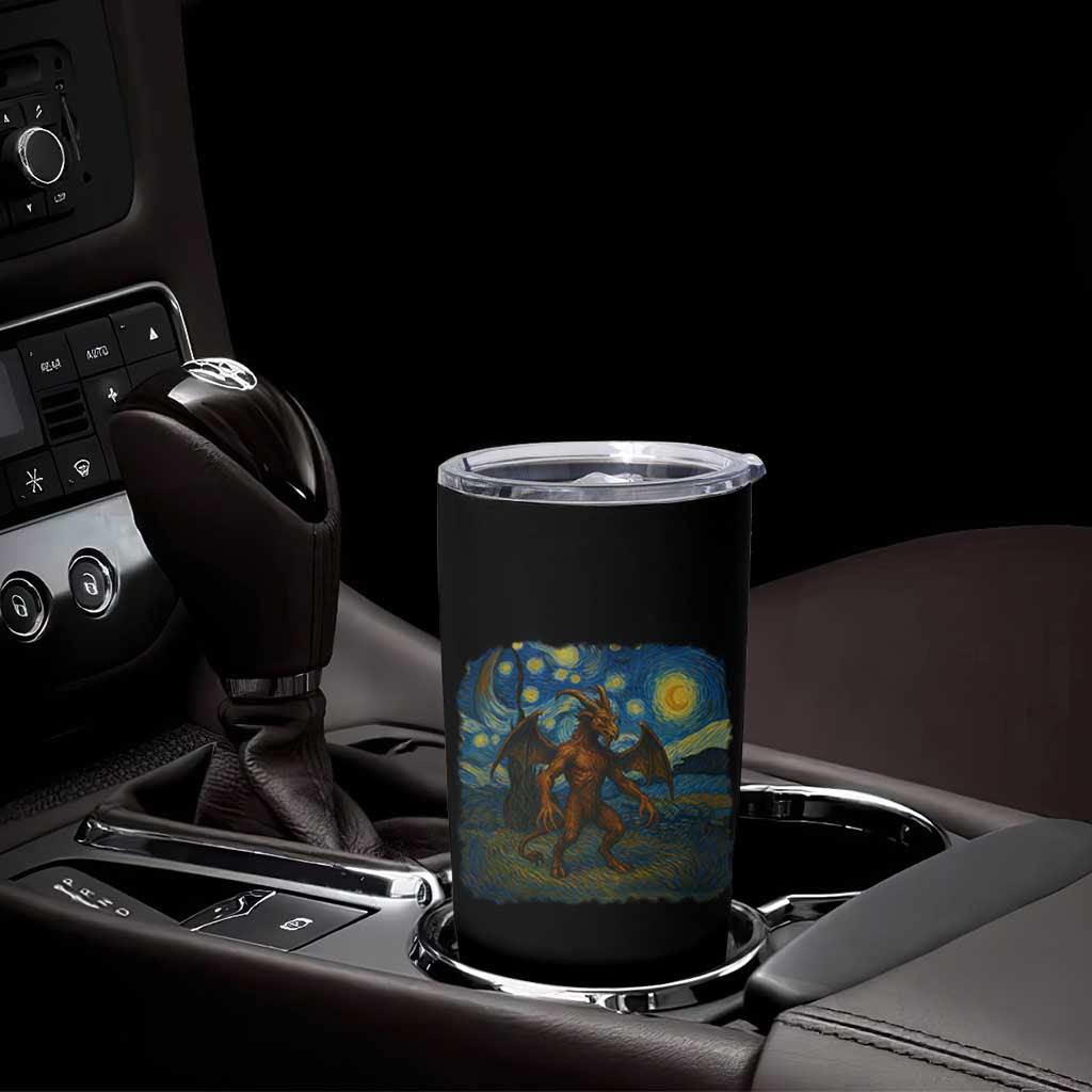 Jersey Devil Starry Night Tumbler Cup Van Gogh Cryptid Gift