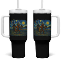 Jersey Devil Starry Night Tumbler With Handle Van Gogh Cryptid Gift