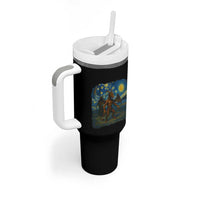 Jersey Devil Starry Night Tumbler With Handle Van Gogh Cryptid Gift