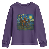 Jersey Devil Starry Night Youth Sweatshirt Van Gogh Cryptid Gift - Wonder Print Shop