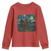 Jersey Devil Starry Night Youth Sweatshirt Van Gogh Cryptid Gift - Wonder Print Shop