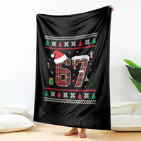 Funny Six Seven Meme Christmas Ugly Sweater Throw Blanket Trendy Tiktok Gift - Wonder Print Shop