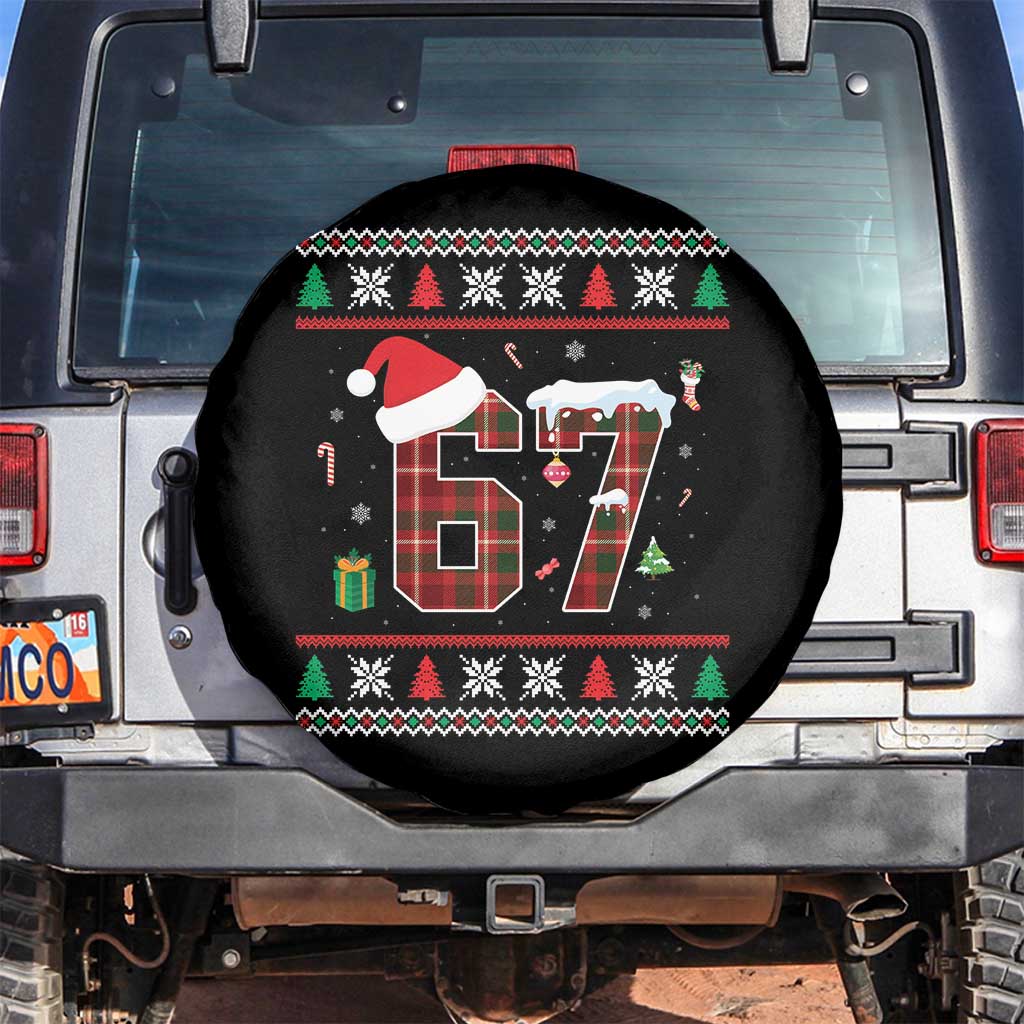 Funny Six Seven Meme Christmas Ugly Sweater Spare Tire Cover Trendy Tiktok Gift - Wonder Print Shop
