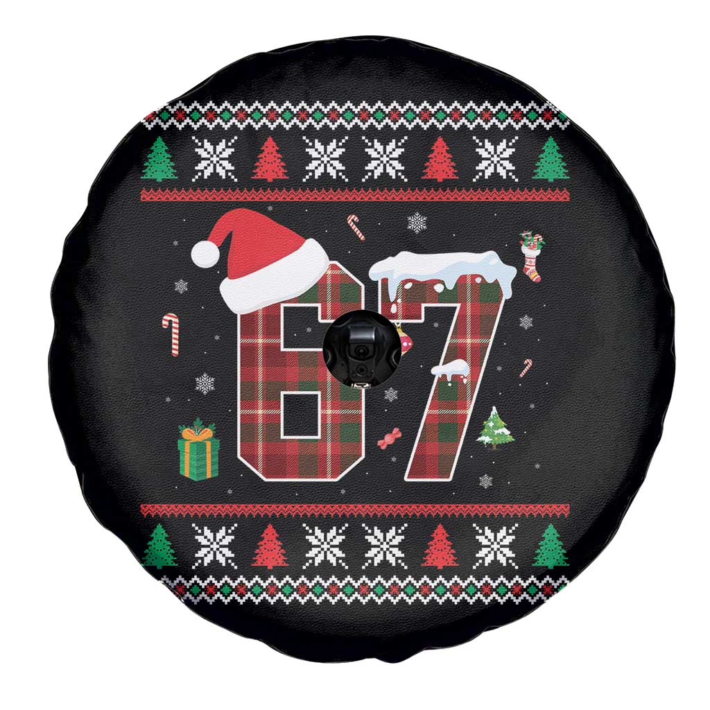 Funny Six Seven Meme Christmas Ugly Sweater Spare Tire Cover Trendy Tiktok Gift - Wonder Print Shop