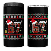 Funny Six Seven Meme Christmas Ugly Sweater 4 in 1 Can Cooler Tumbler Trendy Tiktok Gift - Wonder Print Shop