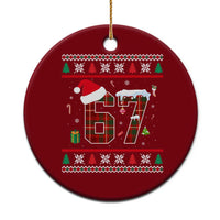 Funny Six Seven Meme Xmas Ugly Sweater Ceramic Ornament Trendy Tiktok Gift - Wonder Print Shop