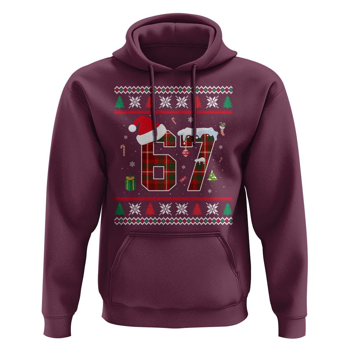 Funny Six Seven Meme Christmas Ugly Sweater Hoodie Trendy Tiktok Gift - Wonder Print Shop