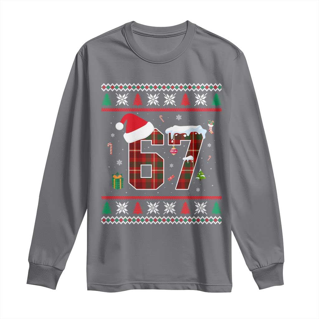 Funny Six Seven Meme Christmas Ugly Sweater Long Sleeve Shirt Trendy Tiktok Gift - Wonder Print Shop