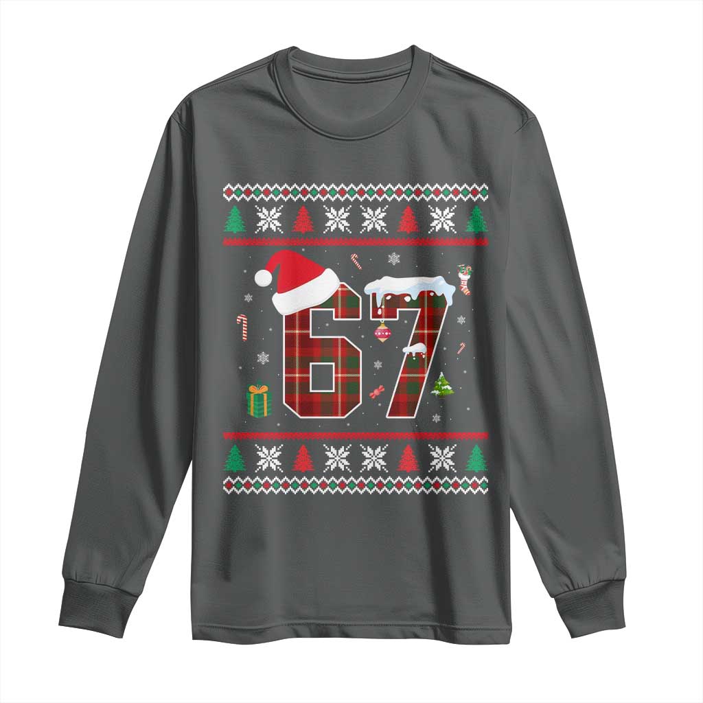 Funny Six Seven Meme Christmas Ugly Sweater Long Sleeve Shirt Trendy Tiktok Gift - Wonder Print Shop