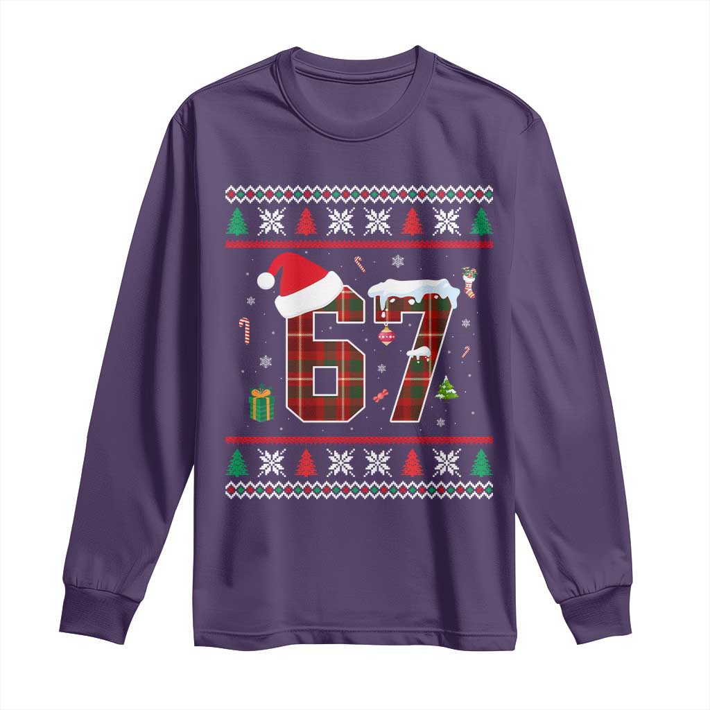 Funny Six Seven Meme Christmas Ugly Sweater Long Sleeve Shirt Trendy Tiktok Gift - Wonder Print Shop