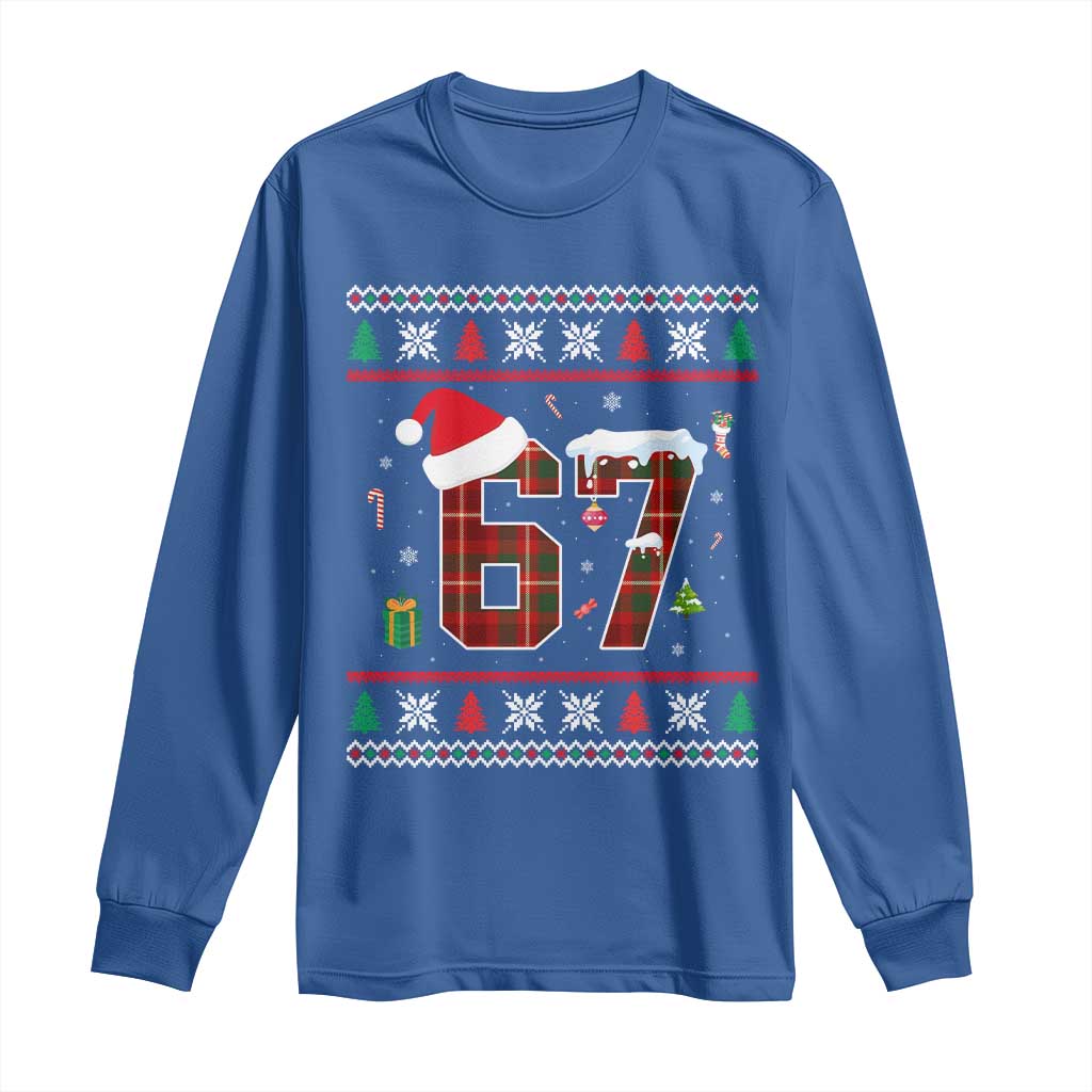Funny Six Seven Meme Christmas Ugly Sweater Long Sleeve Shirt Trendy Tiktok Gift - Wonder Print Shop