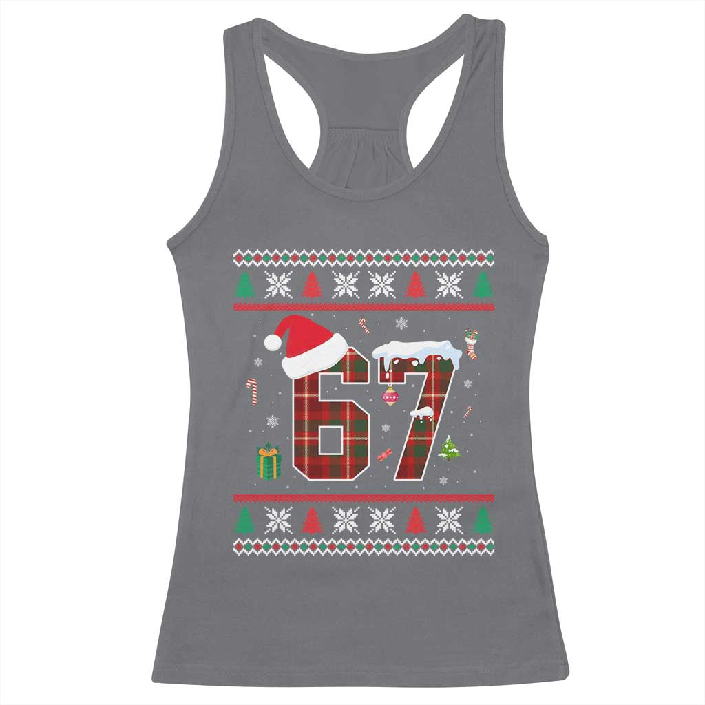 Funny Six Seven Meme Christmas Ugly Sweater Racerback Tank Top Trendy Tiktok Gift - Wonder Print Shop